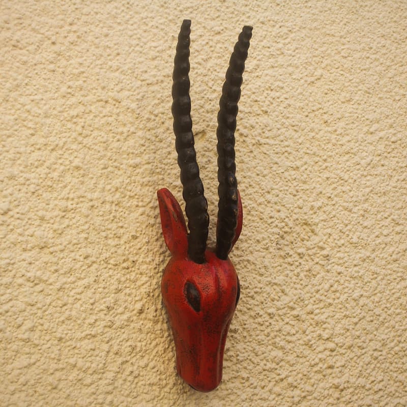 Novica Handmade Antelope Head I African Wood Mask