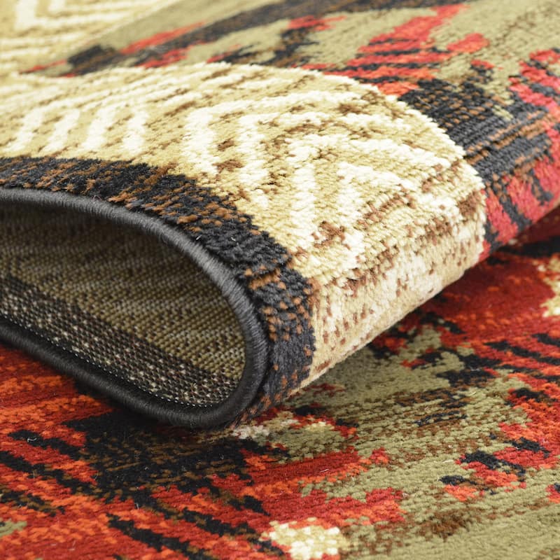 American Destination Lodge Bear Plaid Rug