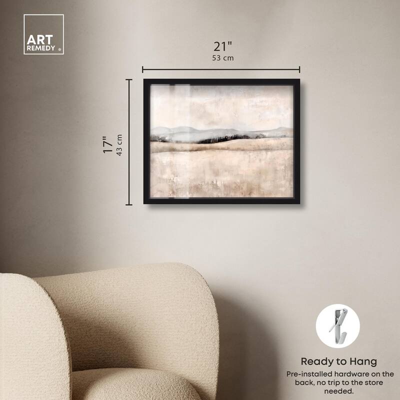Distant Hills I Shadowbox by Art Remedy