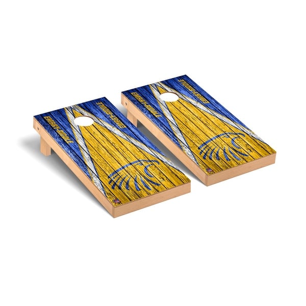 slide 2 of 5, Embry-Riddle Daytona Eagles Weathered Cornhole Board Set