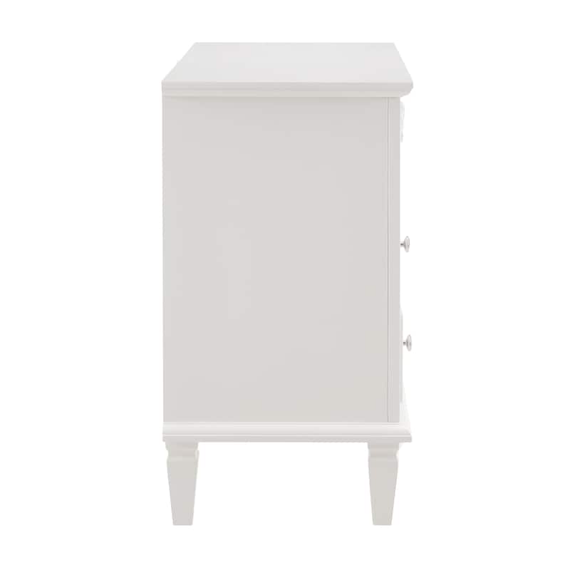 2 Drawers Dresser Nightstand with Charging Station