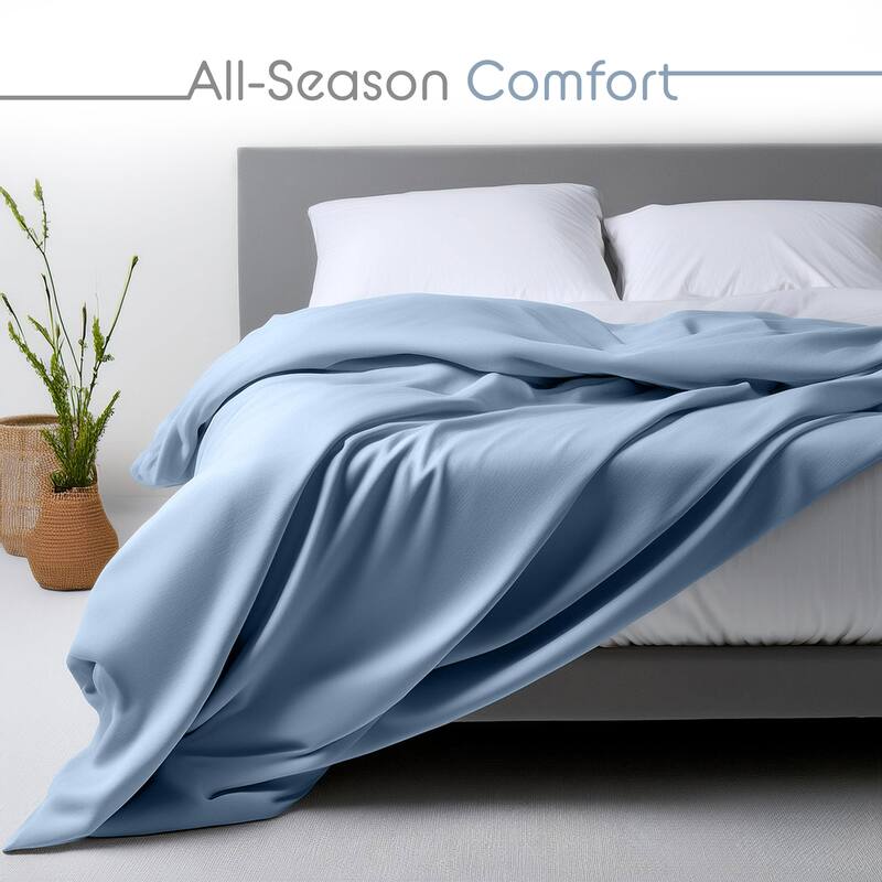 Vellux Solid Jersey Knit Sheet Set - Cotton Blend, Deep Pocket, Ultra Soft