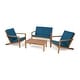 preview thumbnail 16 of 25, Leah Outdoor 4 Seater Chat Set with Cushions by Christopher Knight Home