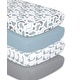 preview thumbnail 1 of 3, The Peanutshell Dino Fitted Crib Sheet 4 Pack Set for Baby Boys