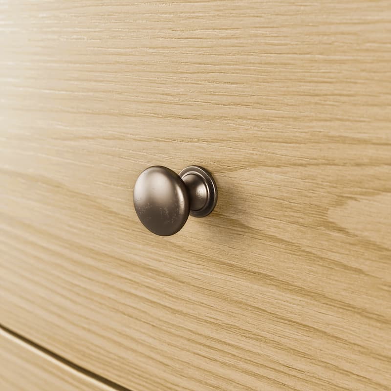 Elegant 8-Drawer Dresser with Solid Wood Legs, Vintage Curved Front Chest of Drawers for Bedroom Storage