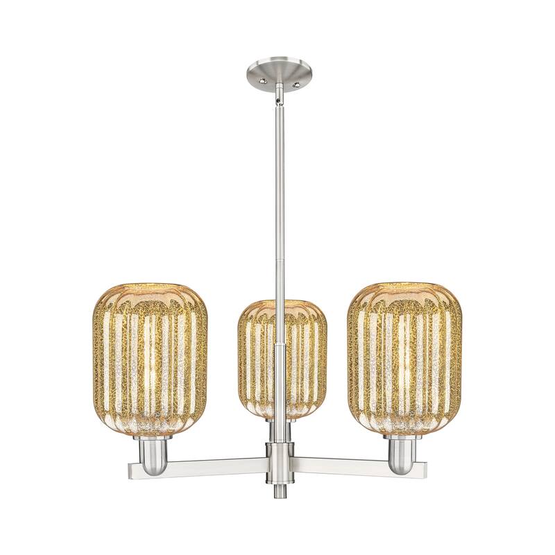 Innovations Lighting Downtown Urban - Preston - 3 Light 18" Jar Shade Stem Hung Chandelier