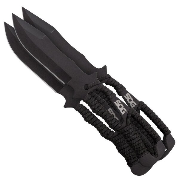 SOG Throwing Knives F041TN-CP - Set of 3, Hardcased Black Stainess Steel 4.4"