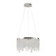 preview thumbnail 9 of 8, CurveCurio 15.7" Modern Luxury Hanging Light Elegance Crystal Pendant Chandelier - 15.7" * 15.7" * 7.9"