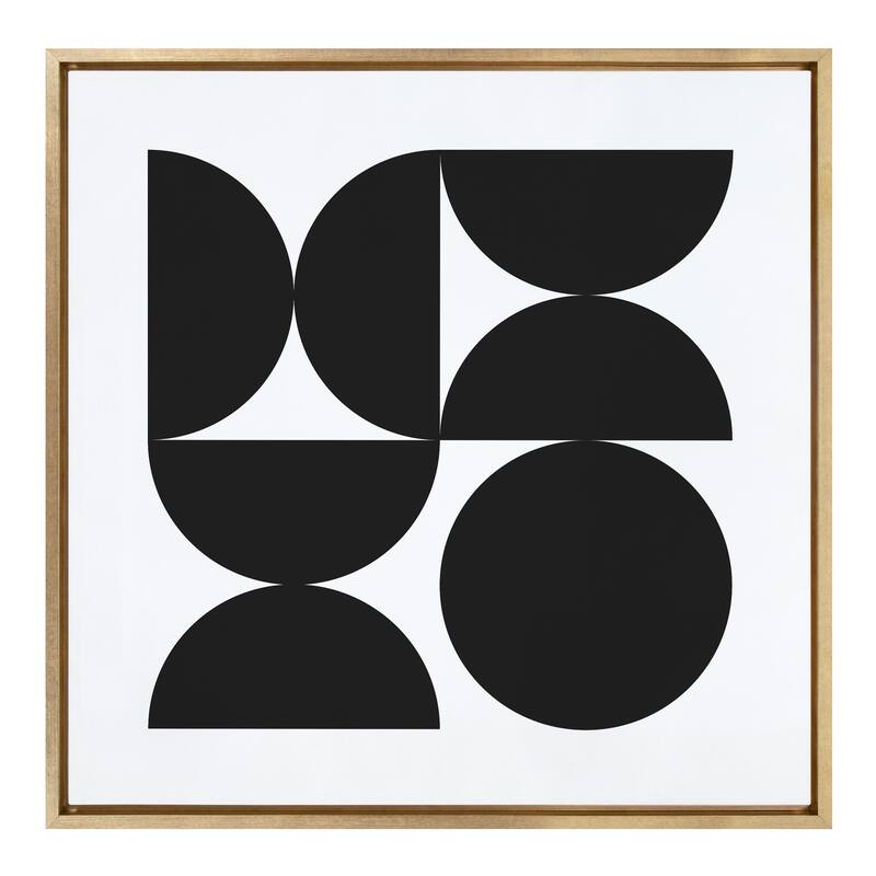Kate and Laurel Bold Black White Frame Canvas by Creative Bunch Studio