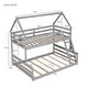 preview thumbnail 6 of 31, Separate Bunk Bed,2 Separate Beds,Twin over Full House Bunk Bed with Built-in Ladder