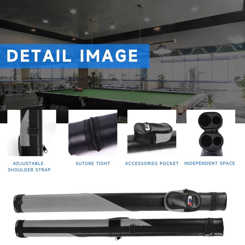 GSE™ 1x1 Deluxe Hard Billiard Pool Cue Stick Carrying Case, Billiard Cue Case Holds 1 Butts/1 Shafts (7 Colors)
