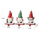 preview thumbnail 6 of 33, Glitzhome Resin Santa Snowman Penguin Gnomes with JOY Christmas Stocking Holders Mantel Ornament(Set of 3)