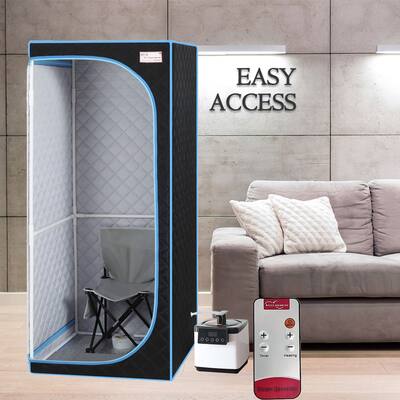 Full Size Portable Black Steam Sauna Tent