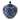 10 Inch Lidded Jar, Curved Round Persian Floral Print, Blue Porcelain