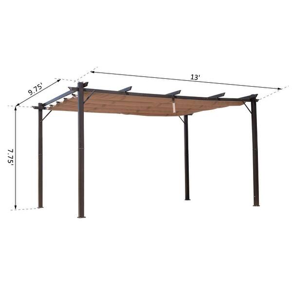 Shop Outsunny Steel Outdoor Backyard Patio Canopy Cover 10 X 13 On Sale Overstock 22276820