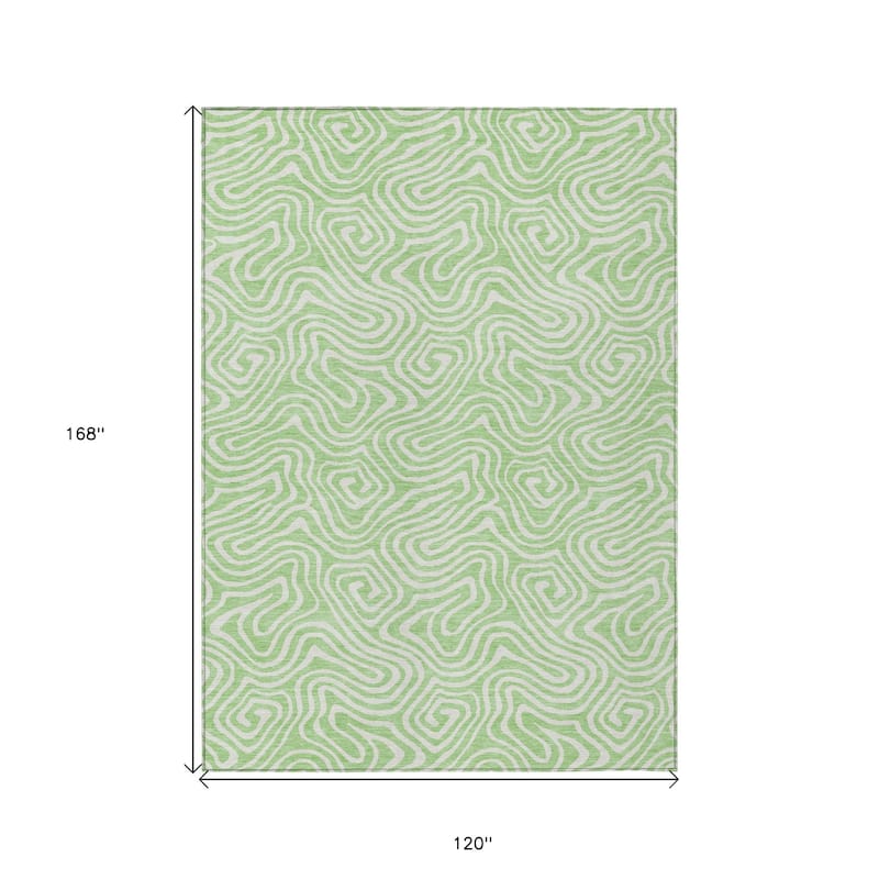 HomeRoots Abstract Transitional Rectangle Outdoor Rug