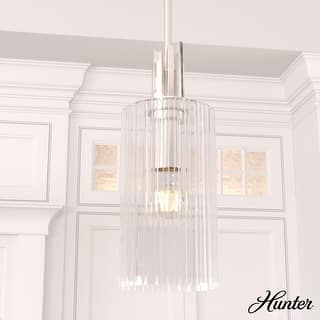 Hunter Gatz 1-Light Pendant - Kitchen Island, Dining Room, Entry - Glam, Contemporary, Transitional