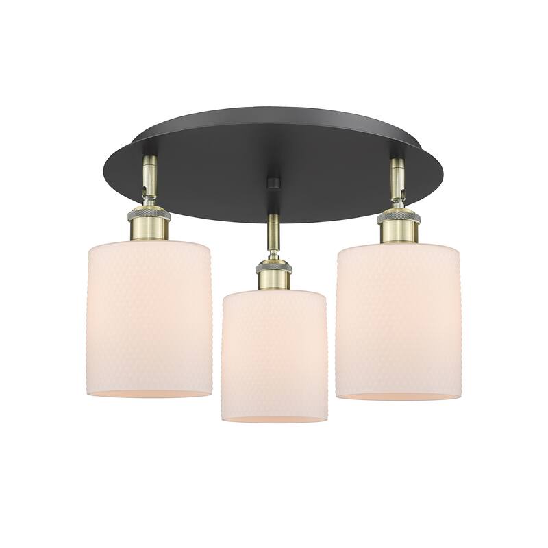 Innovations Lighting Cobbleskill - 3 Light 17" Flush Mount