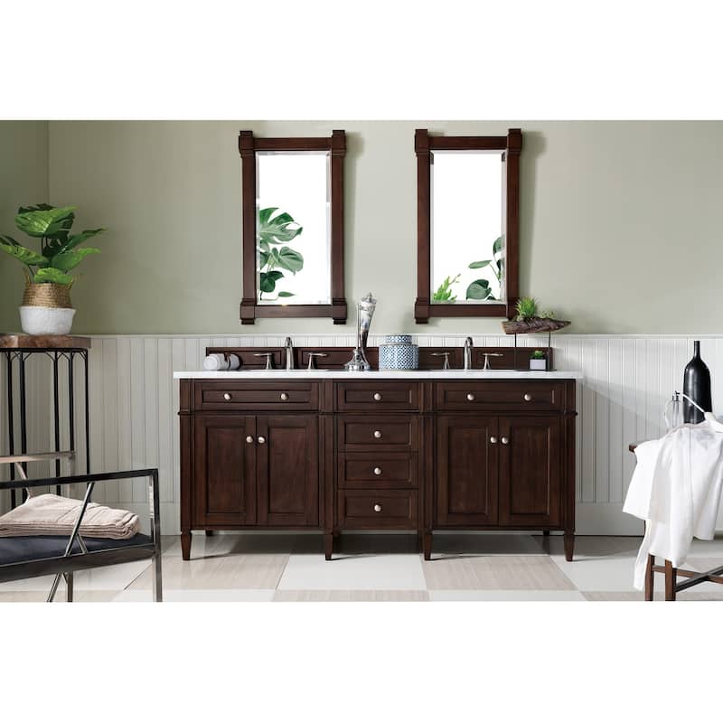 James Martin Vanities Brittany 72" Double Vanity, Burnished Mahogany