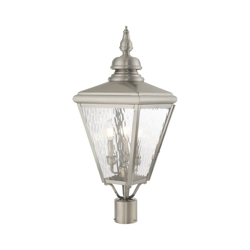 Livex Lighting Cambridge 3 Light 26-3/4" High Outdoor Single Head Post