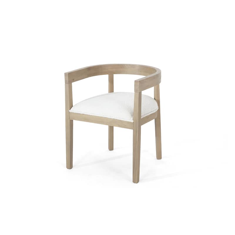 Ladieu Fabric and Wood Tub Dining Chairs （Set of 2）by Christopher Knight Home