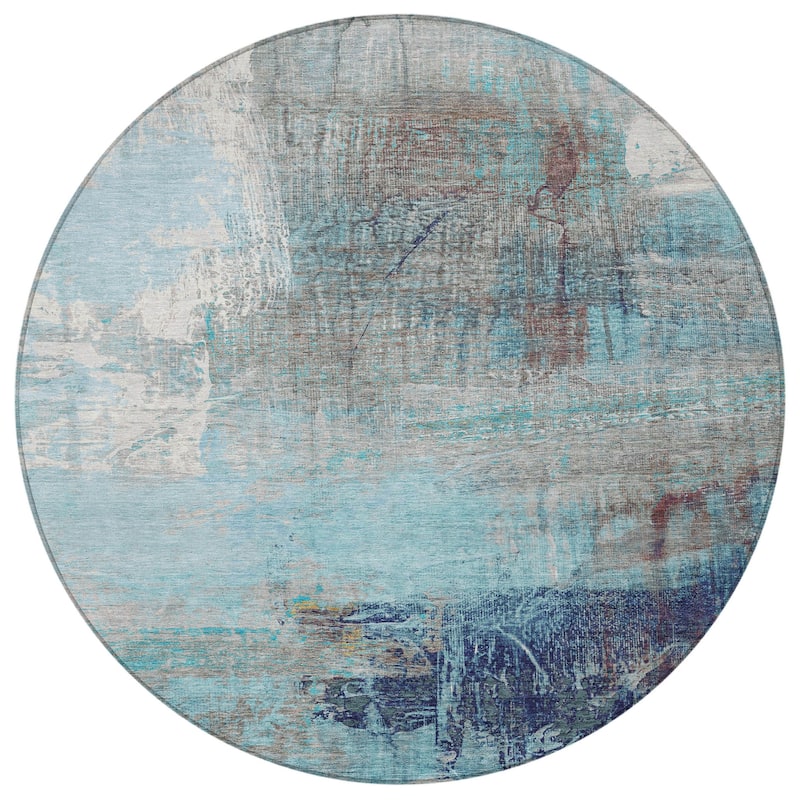 HomeRoots Abstract Transitional Rectangle Outdoor Rug