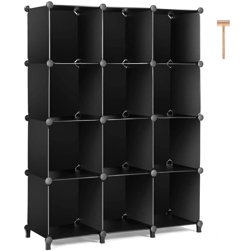 Shop Cube Storage 12 Cube Closet Organizer Storage Shelves Cubes Organizer 4 Tier On Sale Overstock 32054901