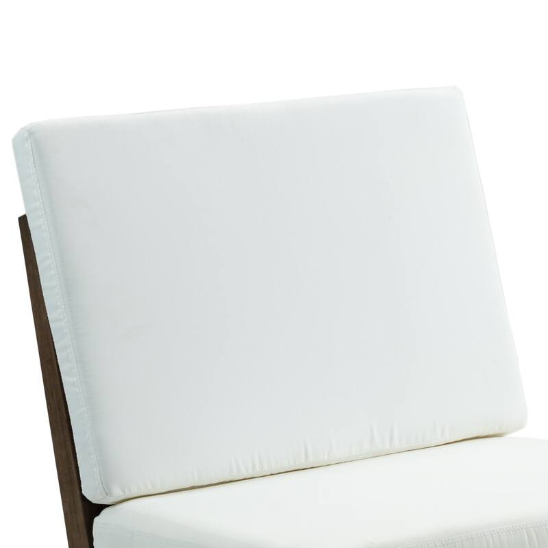 Sectional Wood Furniture 2 Seat Armless Patio Sofa