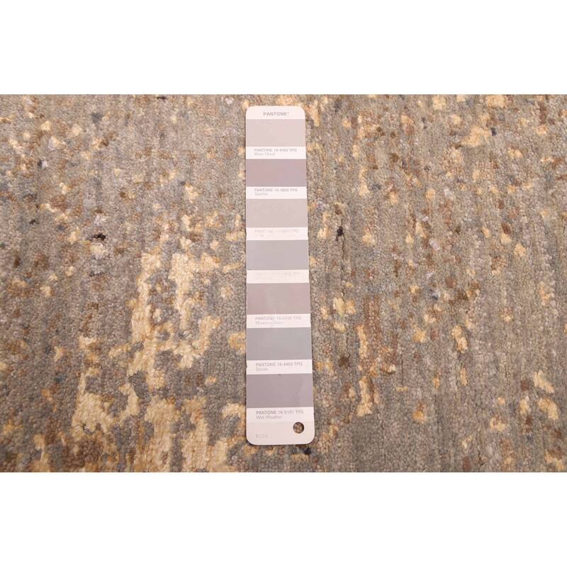 ECARPETGALLERY Hand-knotted Legacy Grey Silk, Wool Rug - 2'5 x 10'6