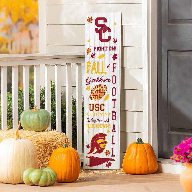 47" Double Sided Seasonal Porch Leaner, University of Southern California - 47" x 11.25" - Fall
