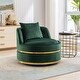 preview thumbnail 28 of 62, 360 Degree Swivel Accent Chair Velvet Modern Upholstered Barrel Chair Over-Sized Soft Chair with Seat Cushion