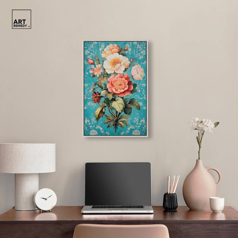 Floral Azure Ascent II Canvas by Art Remedy