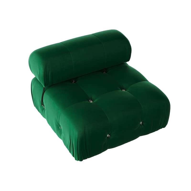 Armless Single Sofa Velvet Living Room Chair