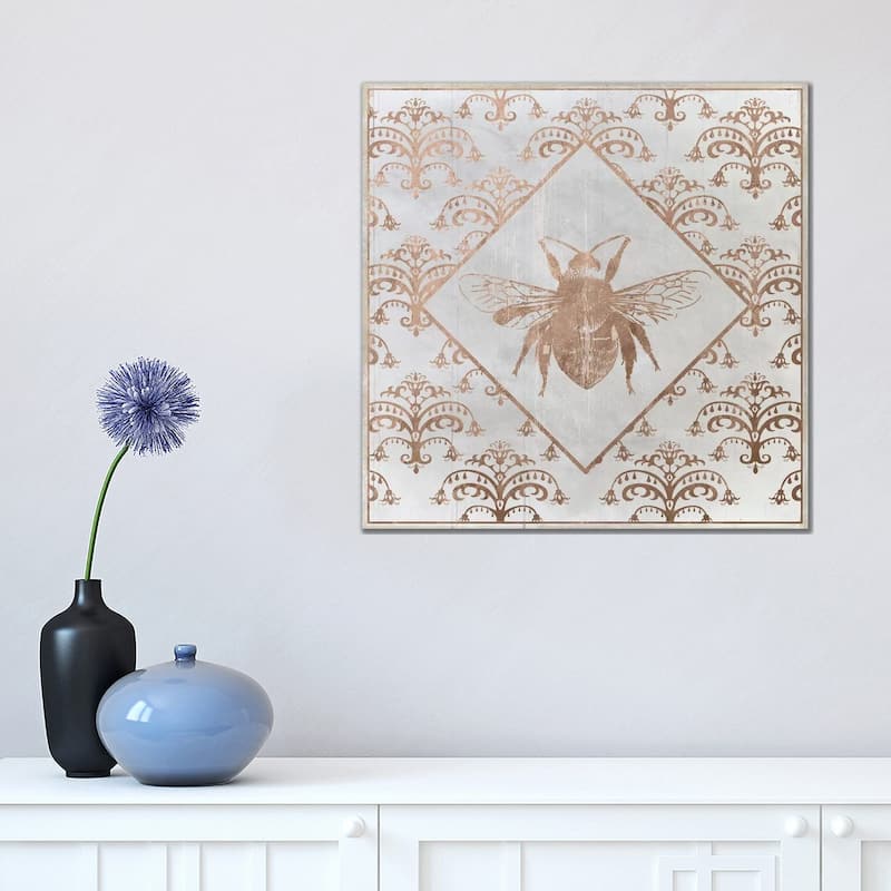 iCanvas "Bee Distressed I" by Daniela Santiago Canvas Print - 18x18x1.5