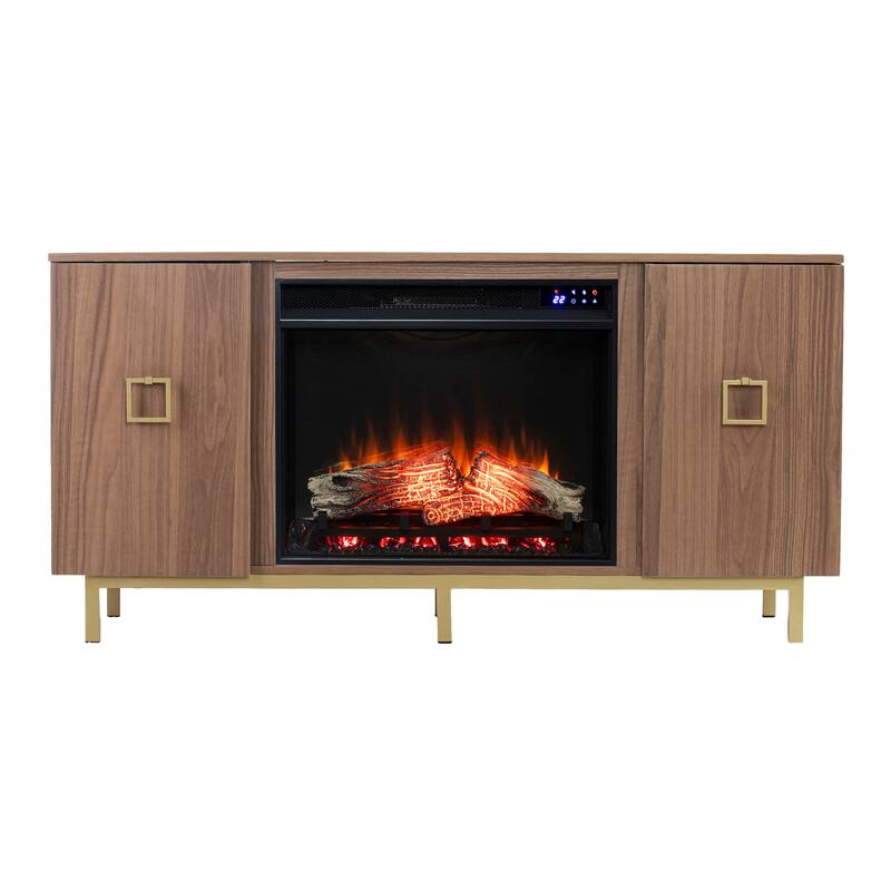 SEI Furniture Yorkville Electric Fireplace w/ Media Storage