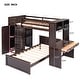 preview thumbnail 15 of 54, Multifunctional Design Loft Bed with Ladder, Wardrobe, Desk and Bookshelves, Full size