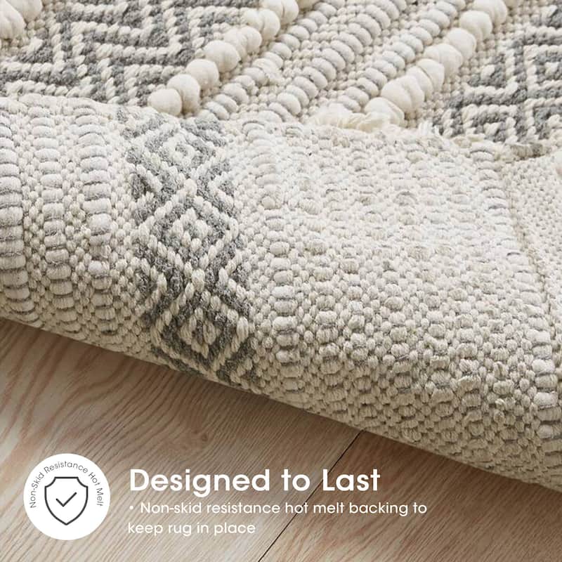 INK+IVY Asher Woven Texture Stripe Bath Rug