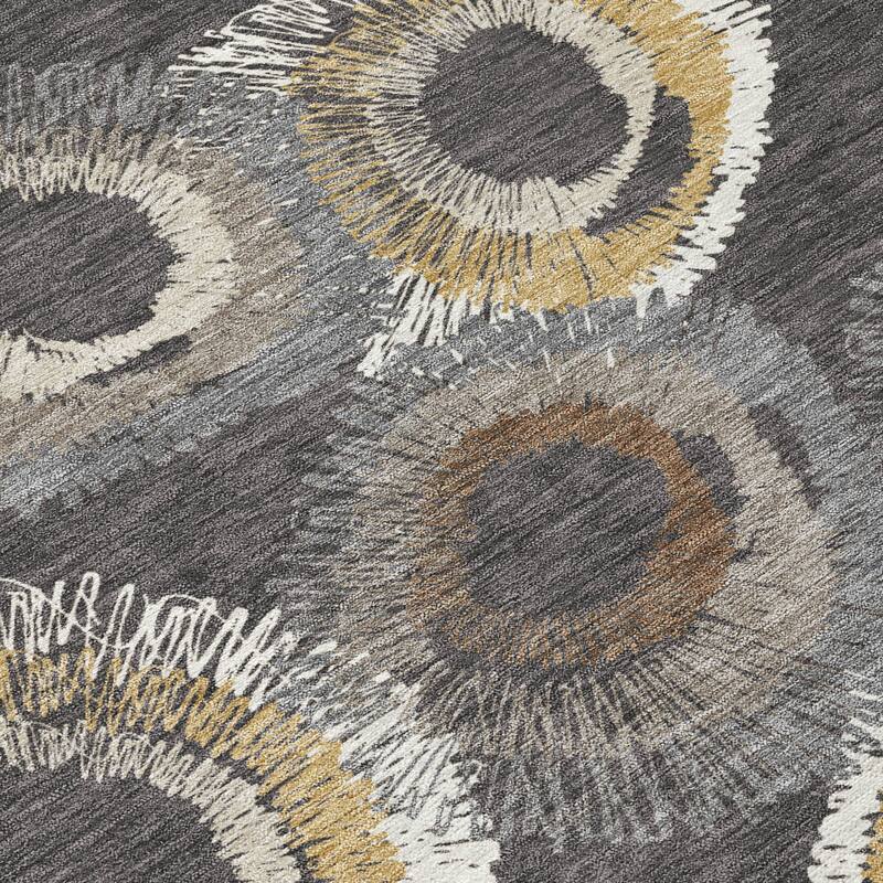 Machine Washable Indoor/ Outdoor Modern Spikey Chantille Rug