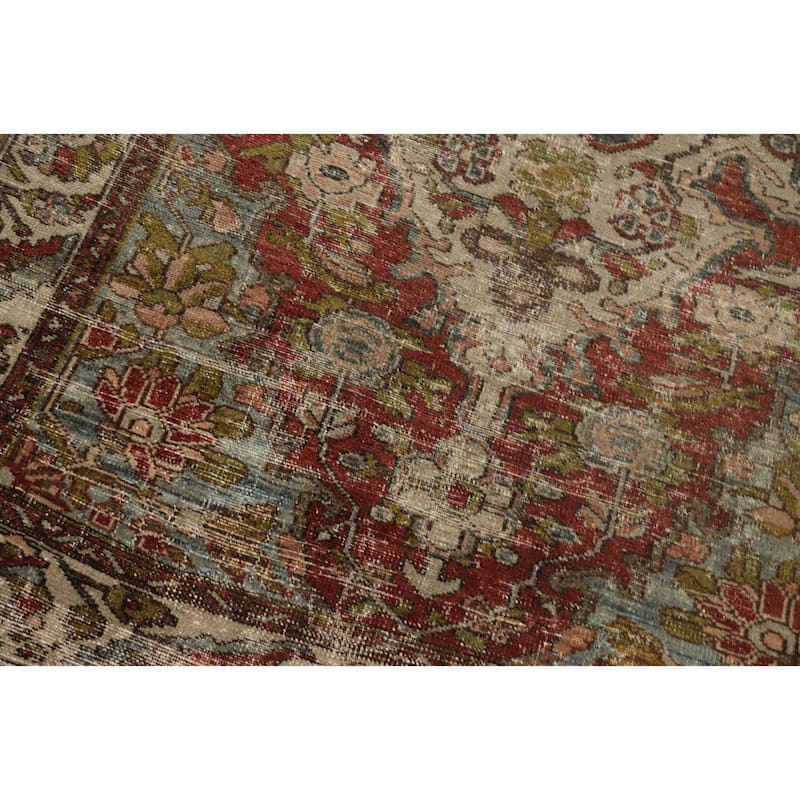 Hand Knotted Oriental 100% Wool Carpet Traditional Floral Beige & Ivories Bakhtiari Area Rug - 6' 9'' X 3' 10''