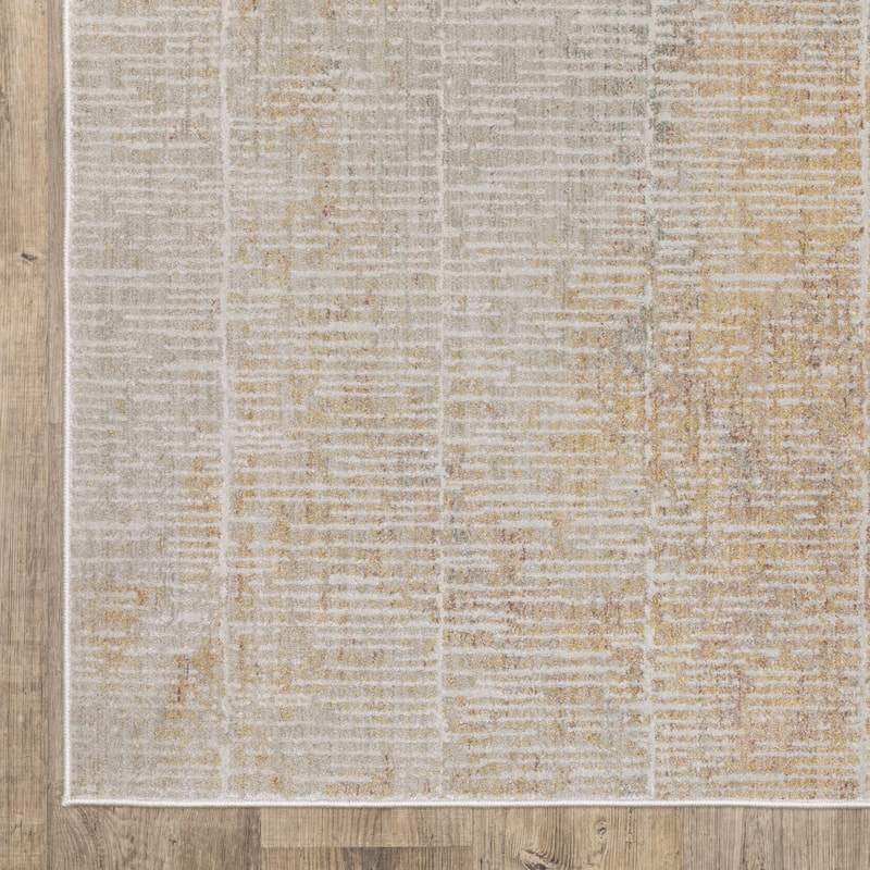 Melody Distressed Stripe Beige/ Multi Area Rug
