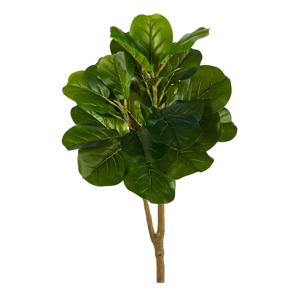Artificial Fig Tree Indoor - 2.5ft Antique Style Plant, Glossy Leaves, Home Decor, Office, Apartment