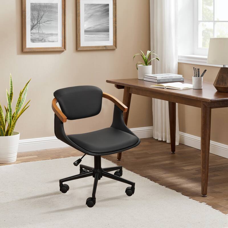 Art Leon Swivel and Height Adjustable Home Office Desk Chair with Rolling
