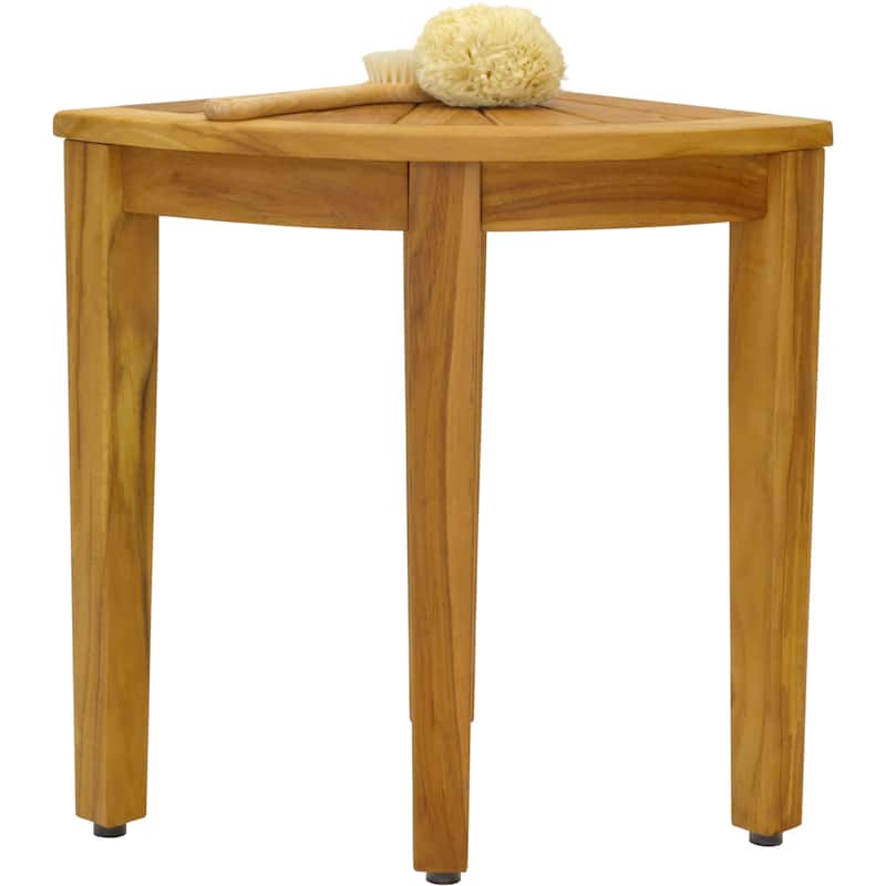 The Original Kai Corner Teak Shower Bench