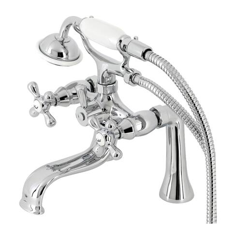 Kingston Brass Deck Mount Clawfoot Tub Faucet with Hand Shower