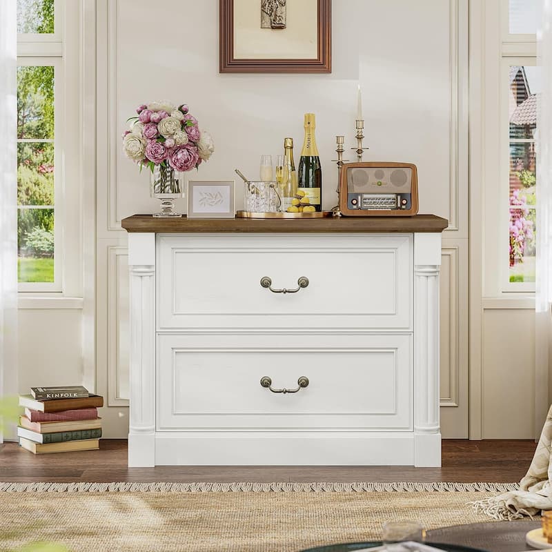 Nightstand File Cabinet Drawers Farmhouse Filing Cabinet for Letter/Legal Size