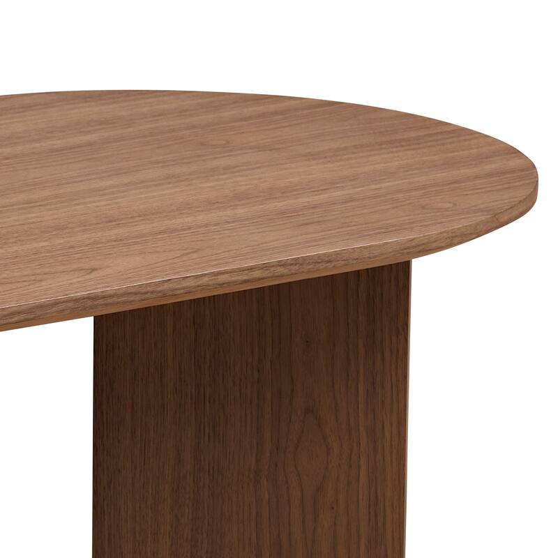 Compact 39.37" Modern Coffee Table with Sturdy Pedestal Base, MDF for Small Living Room & Bedroom - Black