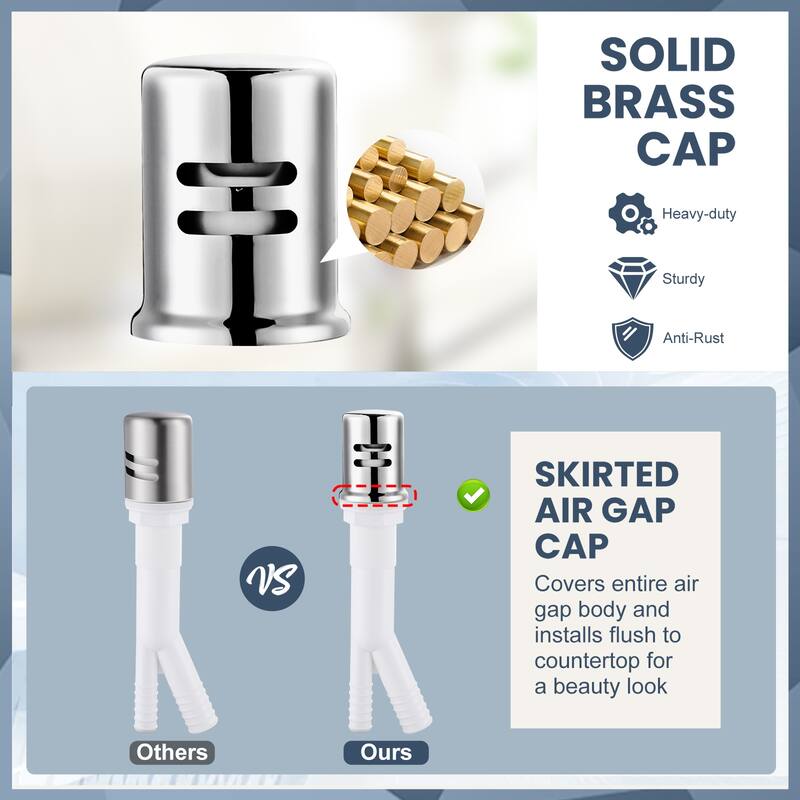 WOWOW Pull Down Sprayer Kitchen Faucet with Dishwasher Air Gap