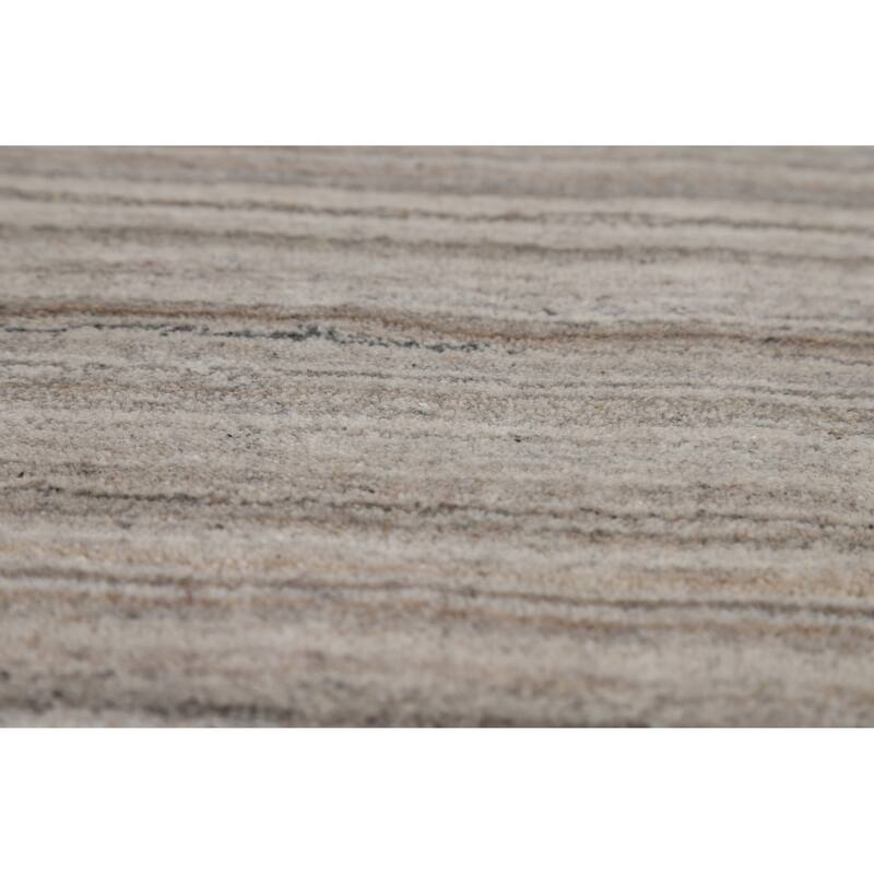 Striped Gabbeh Indian Area Rug Handmade Oriental Wool Carpet - 7'9" x 9'8"