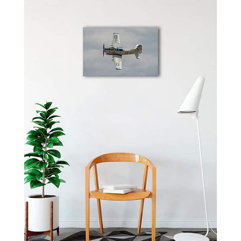 WC005 Douglas A-1 Airplane in Flight by Wayne Collamore Art Poster - Print On Demand - 18 x 24 Inch