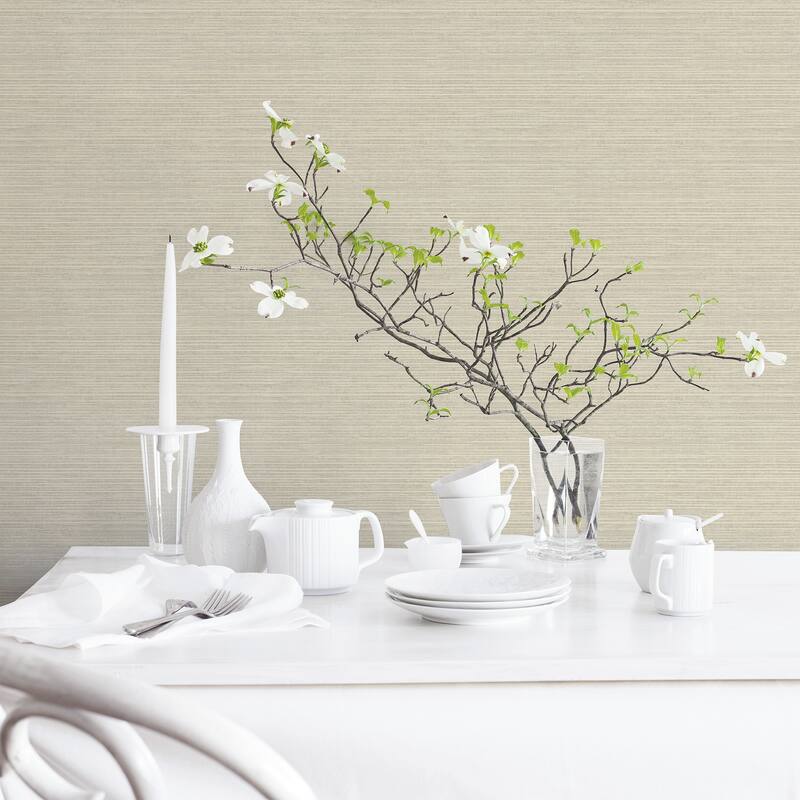 Galerie Wallcoverings Just Kitchens Grasscloth Effect Vinyl on Non-woven Matte Wallpaper Roll